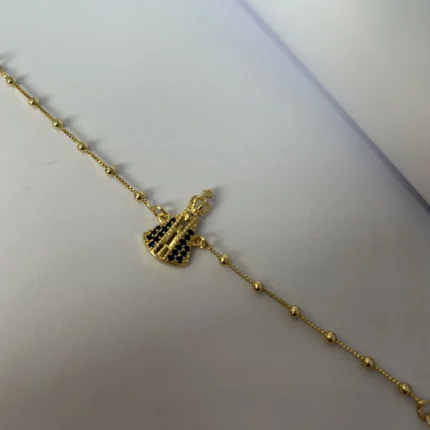 Pulseira de Bolinha Nossa Senhora Aparecida Cravejada